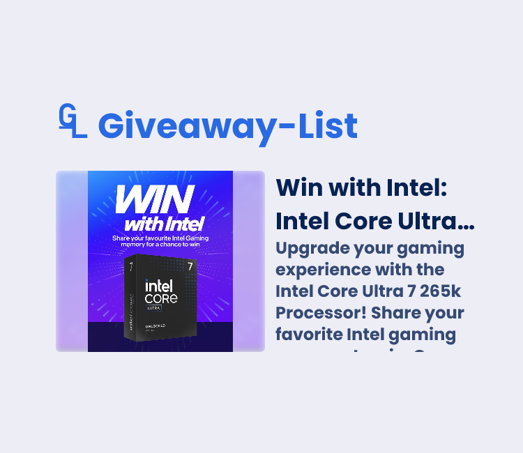 Win with Intel: Intel Core Ultra 7 265k Processor - Gleam Giveaway
