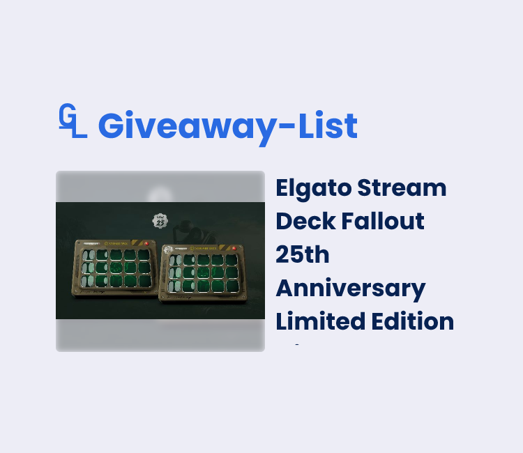 Elgato Stream Deck Fallout 25th Anniversary Limited Edition Giveaway ...