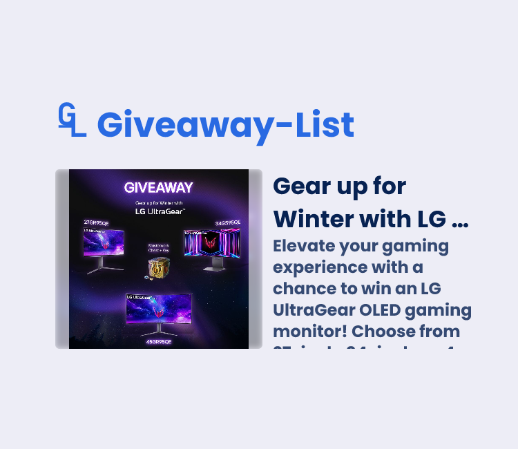 Gear up for Winter with LG UltraGear! - Gleam Giveaway