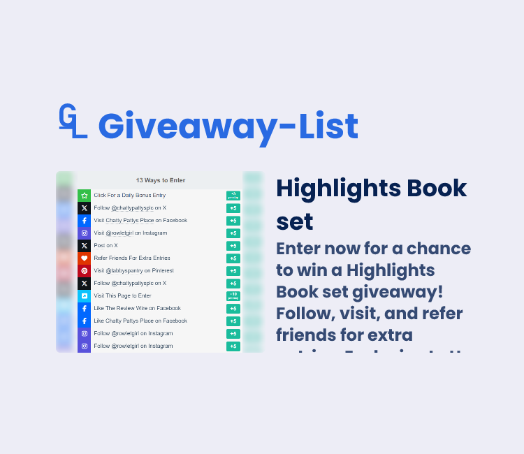 Highlights Book set - Gleam Giveaway