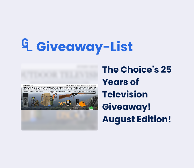 The Choice's 25 Years of Television Giveaway! August Edition! - Gleam