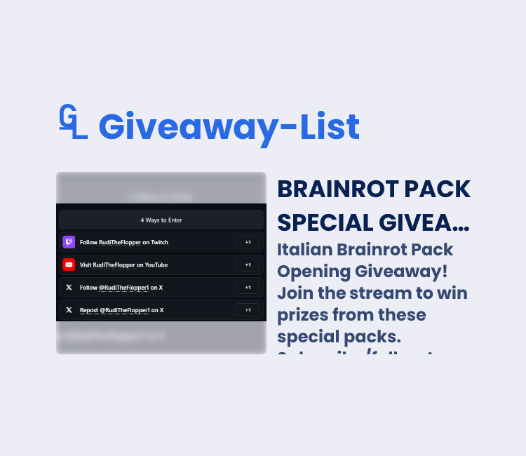 BRAINROT PACK SPECIAL GIVEAWAY - Gleam Giveaway