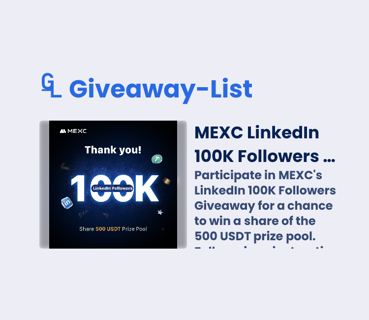 MEXC LinkedIn 100K Followers Giveaway - Gleam