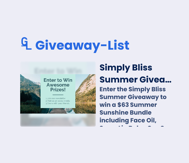 Simply Bliss Summer Giveaway! - Gleam