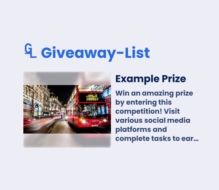 Example Prize - Gleam Giveaway