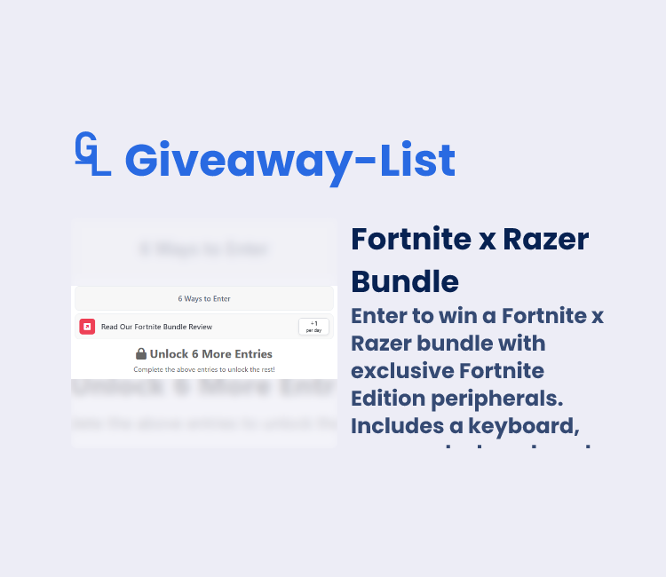 Fortnite x Razer Bundle - Gleam Giveaway