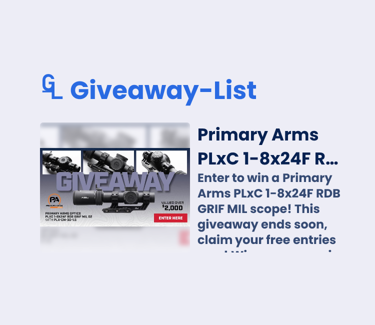Primary Arms PLxC 1-8x24F RDB GRIF MIL Giveaway - Gleam