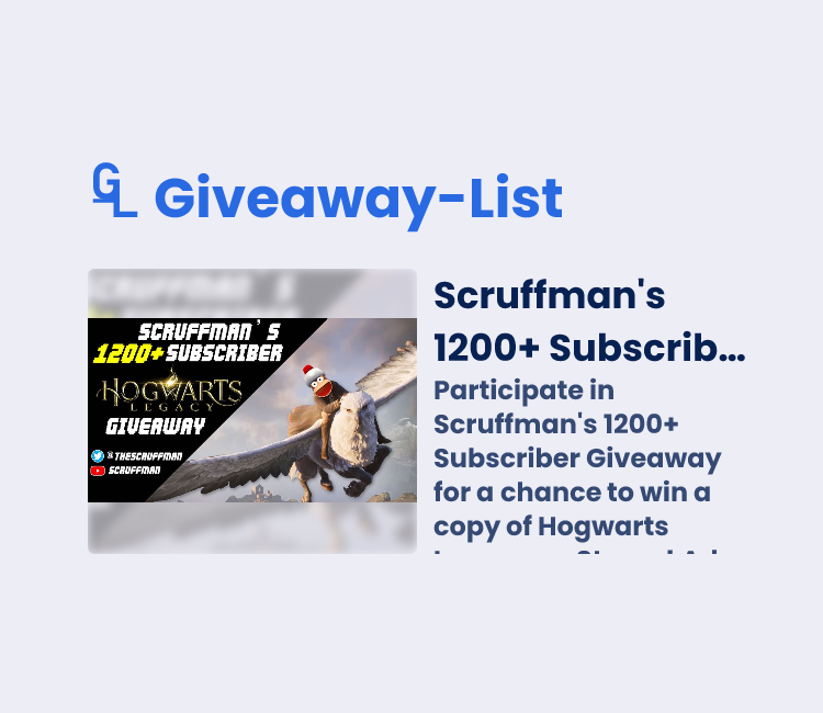 Scruffman's 1200+ Subscriber Giveaway! - Gleam