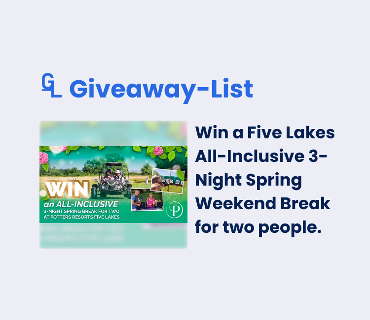 Win a Five Lakes All-Inclusive 3-Night Spring Weekend Break for two ...