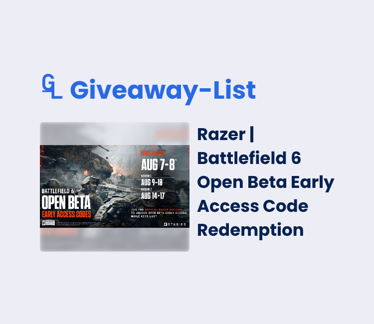 Razer | Battlefield 6 Open Beta Early Access Code Redemption - Gleam ...