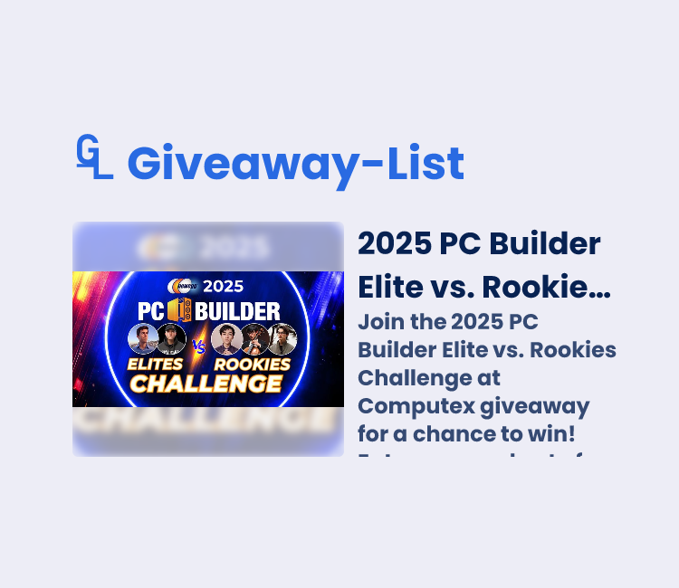 2025 PC Builder Elite vs. Rookies Challenge at Computex - Gleam Giveaway
