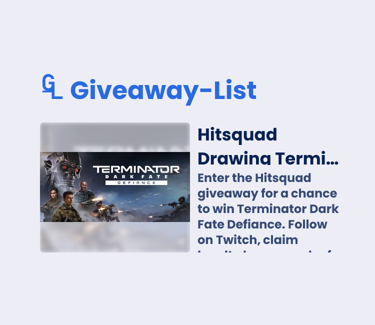 Hitsquad Drawing Terminator Dark Fate Defiance - Gleam Giveaway