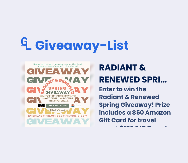 RADIANT & RENEWED SPRING GIVEAWAY - Kingsumo Giveaway