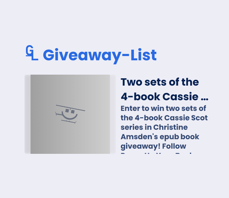 Two sets of the 4-book Cassie Scot series - Rafflecopter Giveaway