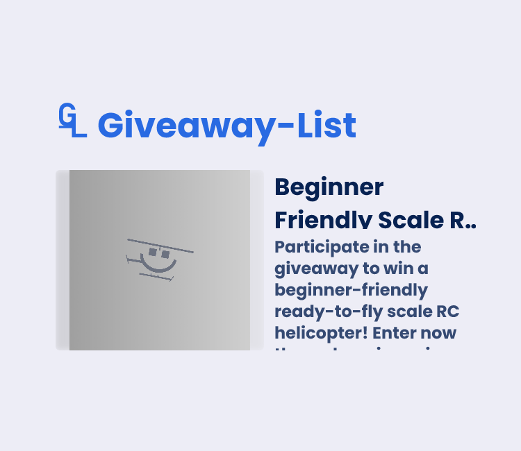 Beginner Friendly Scale RC Helicopter Ready to Fly - Rafflecopter Giveaway