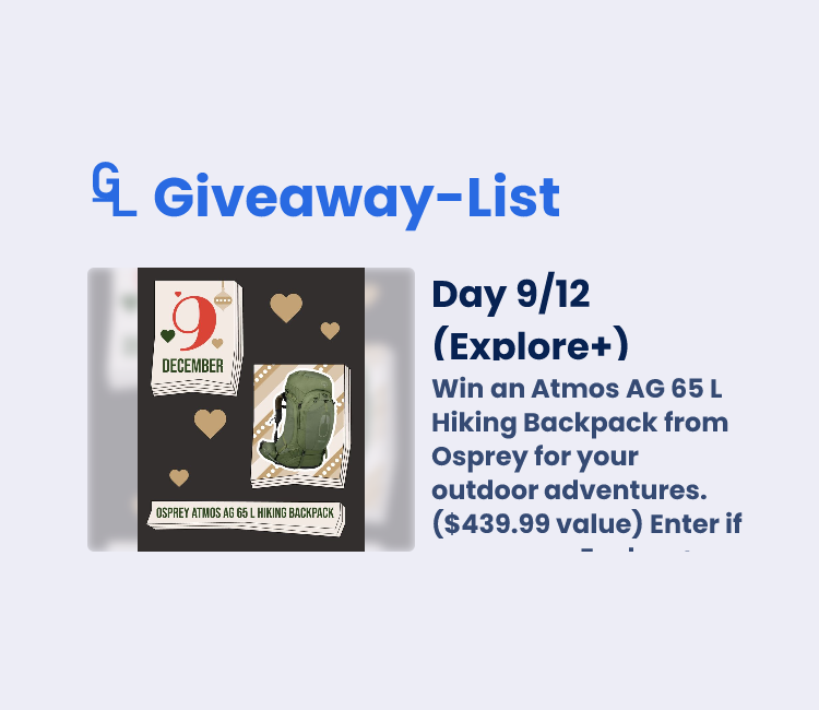 Day 9/12 (Explore+) - SweepWidget Giveaway