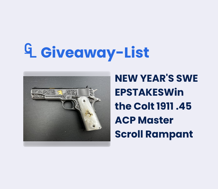 NEW YEAR'S SWEEPSTAKESWin the Colt 1911 .45 ACP Master Scroll Rampant ...